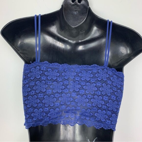 Womens Blue Lace Bralette - Picture 3 of 3